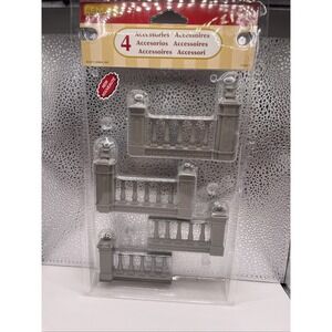Lemax PLAZA FENCE Set‎ of 4 #74237 Christmas Village Accessory NEW